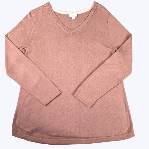 J. Jill Pullover Light Sweater Mauve Color Size Medium Long Sleeve - Picture 1 of 6